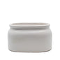 Astred Minimal White Ceramic Pot - Oval