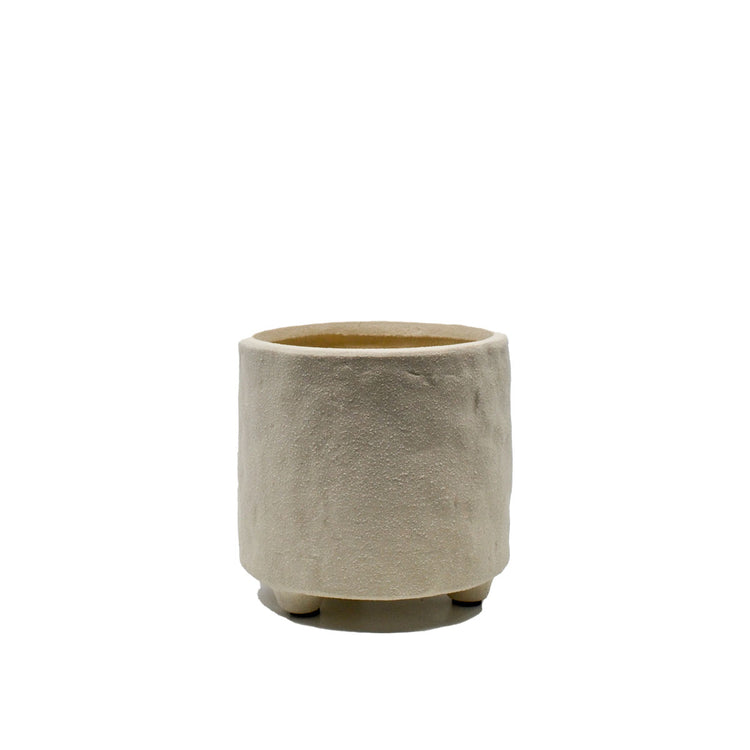Foster Textured Round Ceramic Pot - Small