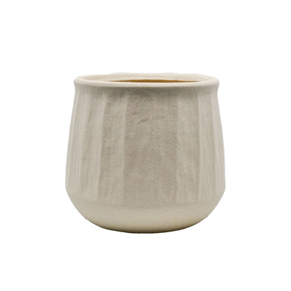 Foster Striped Textured Round Ceramic Pot - Large