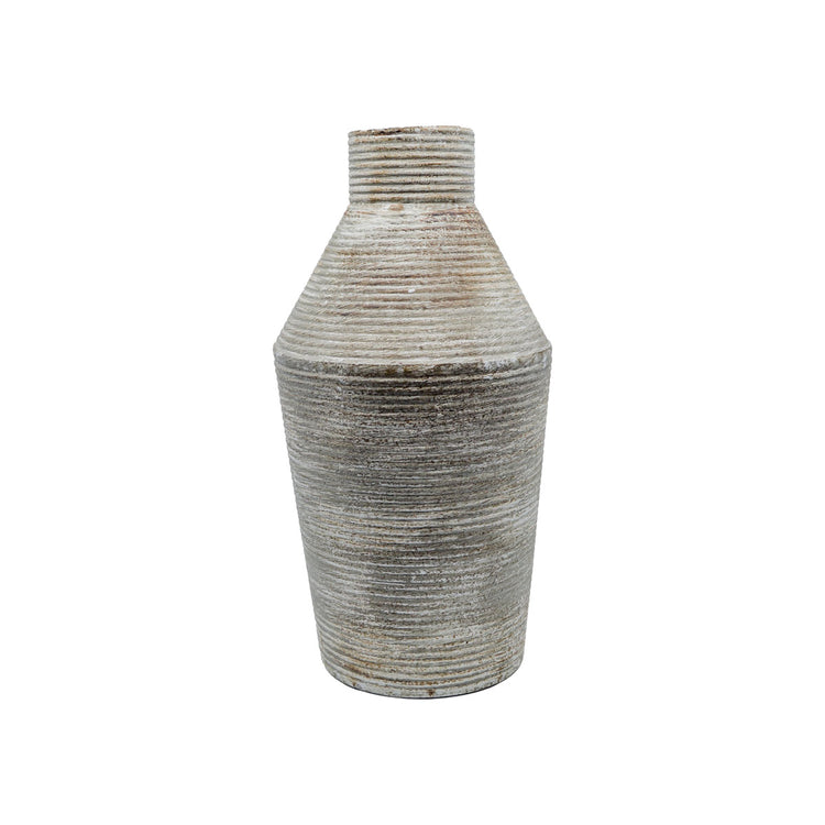 Ennis Ribbed Metal Vase