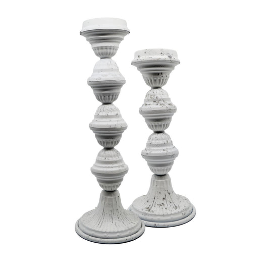 Vita Distressed Metal Candle Holder - Small