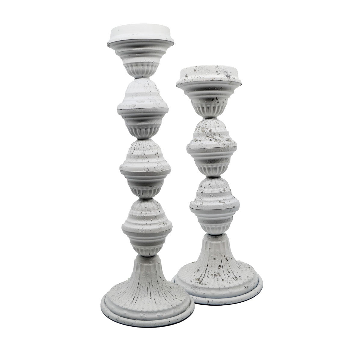 Vita Distressed Metal Candle Holder - Large