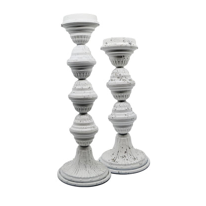 Vita Distressed Metal Candle Holder - Large