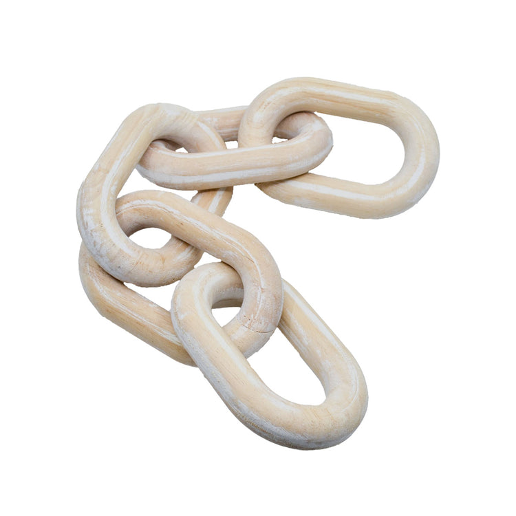 Vera Wooden Chain Links - Oval