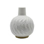 Apollo White Wave Textured Vase - Small