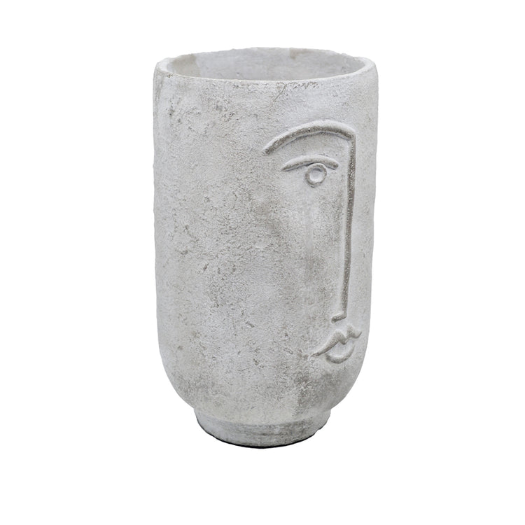 Ellis Cement Face Vase