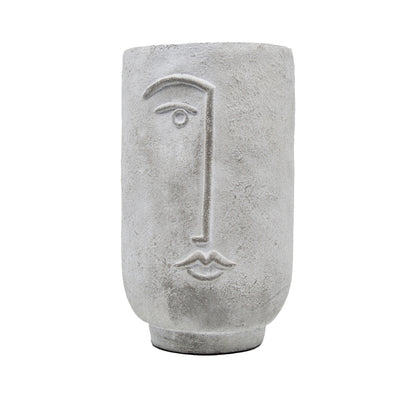 Ellis Cement Face Vase