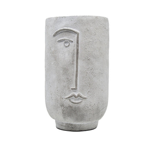 Ellis Cement Face Vase