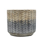 Renn Chevron Cement Planter - Large