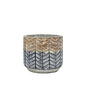 Renn Chevron Cement Planter - Small