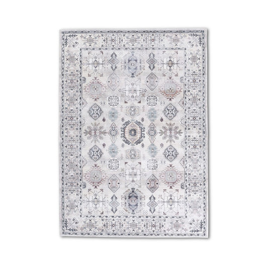 Sparx Distressed Beige Washable Transitional Rug