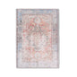 Sparx Distressed Blue Orange Washable Transitional Rug